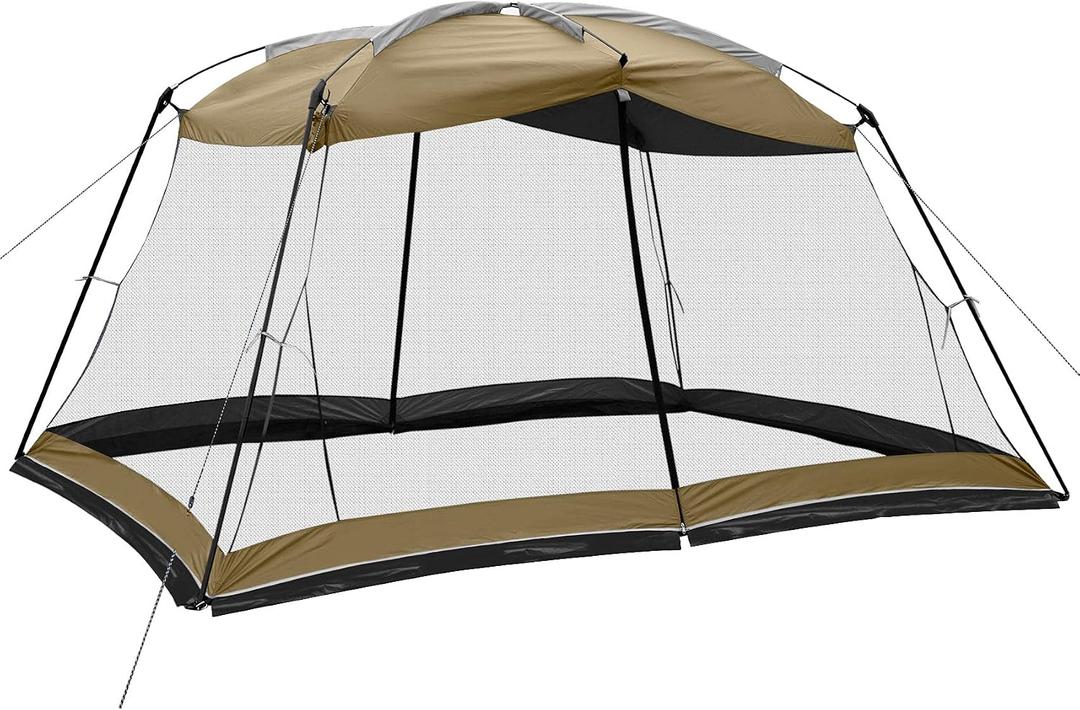 Screen House 13x9 Ft Canopy Tent Sun Shade Shelter Perfect for Outdoor Activities, Khaki
