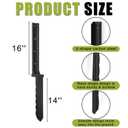 Fence Post Repair Kit 4 Pcs,30" Heavy Duty Fence Post Stake Spike with Black Powder-Coated,Thickened Anchor Ground Spike for Repair Tilted/Broken Wood Post