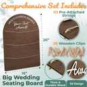 STOFINITY Wedding Seating Chart Board Display For Wedding Reception Decor - Rustic Seating Chart For Reception Display, Wood Find Your Seat Sign Ideas, 18"L x 26"W