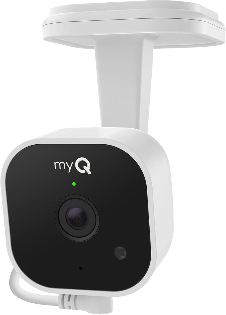 myQ Garage Plug-in Camera Gen 2  2K Smart Wi-Fi Garage Camera with Night Vision, Wide-Angle Lens, 2-Way Audio, Magnetic Base & Motion Alerts, App Control  Compatible with Your Garage Door Opener (1 Pack)