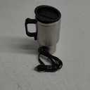 Car Heating Cup, Car Electric Kettle Stainless Steel Coffee Cup Warmer Portable 12v Heat up to 65C Insulated Heated Mug Keep Milk Warm For Travel Water Tea Drivers Men Fathers 450ml