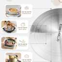 7.9 inch Heat Diffuser for Gas Stove, Stainless Steel Induction Adapter Plate, Converter Disk for Induction Cooking Plate with Detachable Handle, Black
