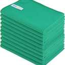 SINLAND Kitchen Towel Premium Sublimation Blank Towels Fast Drying Tea Towel Polyester Dish Towels for Drying Dishes Festive Decoration 16 Inch X 24 Inch 10 Pack Christmas Green