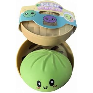 Dumpling Squishies, Dumpling Mystery Box, Colorful Dumplings Stress Balls Toy, Stocking Stuffers with Food Steamer Stretchy Desk Toys (Flash Green)
