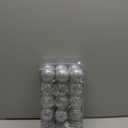 Clear Christmas Ball Ornaments, 30ct Shatterproof Xmas Ball Decorations for Christmas Tree 2.36 Inch Silver Hanging Decorative Baubles Set with Dedicated Stuff for Christmas Wedding Party