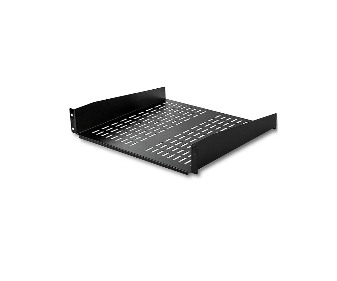 StarTech.com 2U Server Rack Shelf - Universal Vented Rack Mount Cantilever Tray for 19" Network Equipment Rack & Cabinet - Heavy Duty Steel - Weight Capacity 50lb/23kg - 16" Deep Shelf, TAA
