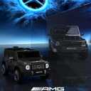 ELEMARA Licensed Mercedes-Benz AMG G63 Ride on Toys,12V Ride on Car with Remote Control,Rechargeable Battery,Flickering Lights/LED Lights, Bluetooth,Music, Soft Start, Low Battery Prompt,Dark Black, Extra Large