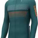 LAMEDA Men's Cycling Jersey Long Sleeve, Breathable Moisture Wicking Bike Shirt, Lightweight Biking Shirt with 3 Rear Pockets, Size 2 XL