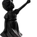 Banksy Street Graffiti Art Statue,Love Balloon Girl Statue,Room Decor Statue,Resin Statue Ornaments,Living Room Dining Desk Decorations,Bookshelf Decorative Objects,Modern Home Decor(Black)