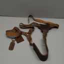 Hide & Play, Gladiator Shoulder Harness, Adjustable Straps, Ideal for Cosplay, Costume Parties, Full Grain Leather, Handmade, Bourbon Brown