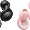 Ear Plugs for Sleeping Noise Cancelling, Reusable Silicone Ear Plugs for Noise Reduction with 8 Ear Tips, Earplugs for Sleep, Concerts, Travel, Snoring (Black + Pink, One Size)