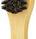 Bamboo Slick Back Hair Brush - Soft Bristles for Laying Down Edges & Glossy Finish | Mini/Trave Boar Bristle Brush to Style, Polish & Smooth Frizz for Baby Hair and Sleeks Ponytails/Buns
