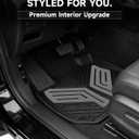 Premium Color TPE Floor Mats Custom Fit for Honda CR-V 2017-2022 (Gasoline & Hybrid CRV), Titan Gray Wing Design | All-Weather Heavy Duty Car Floor Liners Full Set 1st & 2nd Row