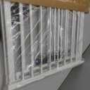 Babelio 29-55 Inch Extra Wide Baby/Dog Gate, Press Guard P7, Metal Auto Close, Pressure Mounted Pet Door for Doorways, NO Need Tools and Drilling, with Wall Cups, White