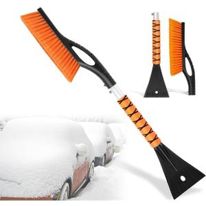 Showvigor 27" Car Snow Brush and Ice Scrapers for Car Windshield, 2-in-1 Detachable Ice Scraper and Brush for Car with Ergonomic Foam Handle, Suitable for Cars, Trucks, SUVs