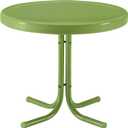 Crosley Furniture Griffith Weather Resistant Retro Metal Outdoor Side Table for Patio, Deck, Porch, Oasis Green