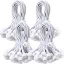 100 Pcs Ball Bungee Cords 6 Inch Bulk Bungee Balls Heavy Duty Outdoor Indoor for Shelter Camping Canopy Cargo Tents Poles (White)