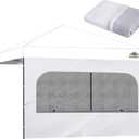 10x10 Pop Up Canopy Sidewall - 1 PC 300D Waterproof Attachable Tent Wall, Privacy Shade for Outdoor Events, Vendor Booths (Tent Not Included, with U-Shaped Window)