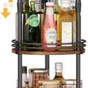 Across-Star Lazy-Susan-Organizer-Spice-Rack, 3-Tier Rotating Spice Organizer For Cabinet Pantry, Seasoning Holder Shelf With Adjustable Height, Kitchen Counter Shelf Countertop Organzier