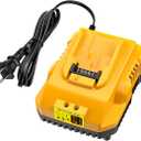 DCB112 Charger Replacement for Dewalt Battery Charger Compatible with Dewalt 12V 20V Max Lithium Battery DCB201 DCB204 DCB205 DCB206 DCB120 DCB127 DCB112 DCB115 DCB118 DCB107 DCB105 DCB102(Yellow)