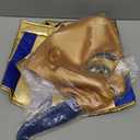 Nicky Bigs Novelties Morph Pharaoh Mask Latex Over Head Egyptian King Tut Headdress in Gold & Blue with Detachable Cloth Headpiece One Size Adults Halloween & Cosplay