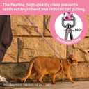 Cat Harness and Leash Set - Escape Proof Adjustable Cat Harness, Comfortable Soft Lightweight, Use Safe & Easy, Walking Travel Kitten Harness for Small Medium Large Cats (Pink)