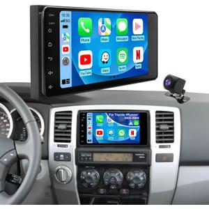 5G WiFi Car Radio for Toyota 4Runner 2003-2009, Tundra 2003-2006, Sequoia 2005-2007, Highlander 2001-2007, Camry 2002-2006, RAV4 2001-2005, 7" Touchscreen Carplay Android Auto Stereo, GPS FM BT Camera