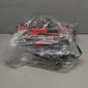 Juegoal Christmas Garland, 9 FT Pre-lit Artificial Xmas Flocked Garlands, Lighted Poinsettia Spruce Garland, Timer & Battery Operated with Lights, for Garden Home Winter New Year Decorations