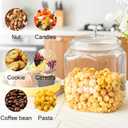 2 Pack 150 oz Candy Jars with Lids Clear Plastic Cookie Jar Large Unbreakable Candy Storage Containers Wide Mouth Airtight Candy Jars for Candy Buffet Cookies Snacks Kitchen Organization