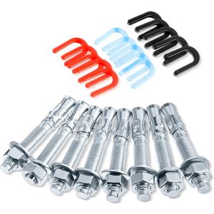 23 Pcs Lift Install Kit Car Lift Installation Install Kit Including 3/4" x 5. 5" Wedge Anchor Bolts, and 1/4" 1/8" 1/16" Leveling Shim for 2 Post Lifts