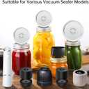 50PCS Canning Lids - 25 Wide Mouth(3.31") & 25 Regular Mouth(2.67") Mason Jar Lids, Vacuum Seal for Ball, Kerr Jars, Compatible with Electric Vacuum Sealers, Food Grade Canning Supplies
