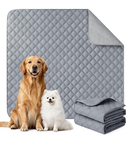 Eterish Reusable Washable Pee Pads for Dogs Extra Large 48'' x 60'' 2 Pack, Absorbent Pet Puppy Dog Training Pads Non-Slip, Waterproof Whelping Potty Pads for Dogs Leak-Proof