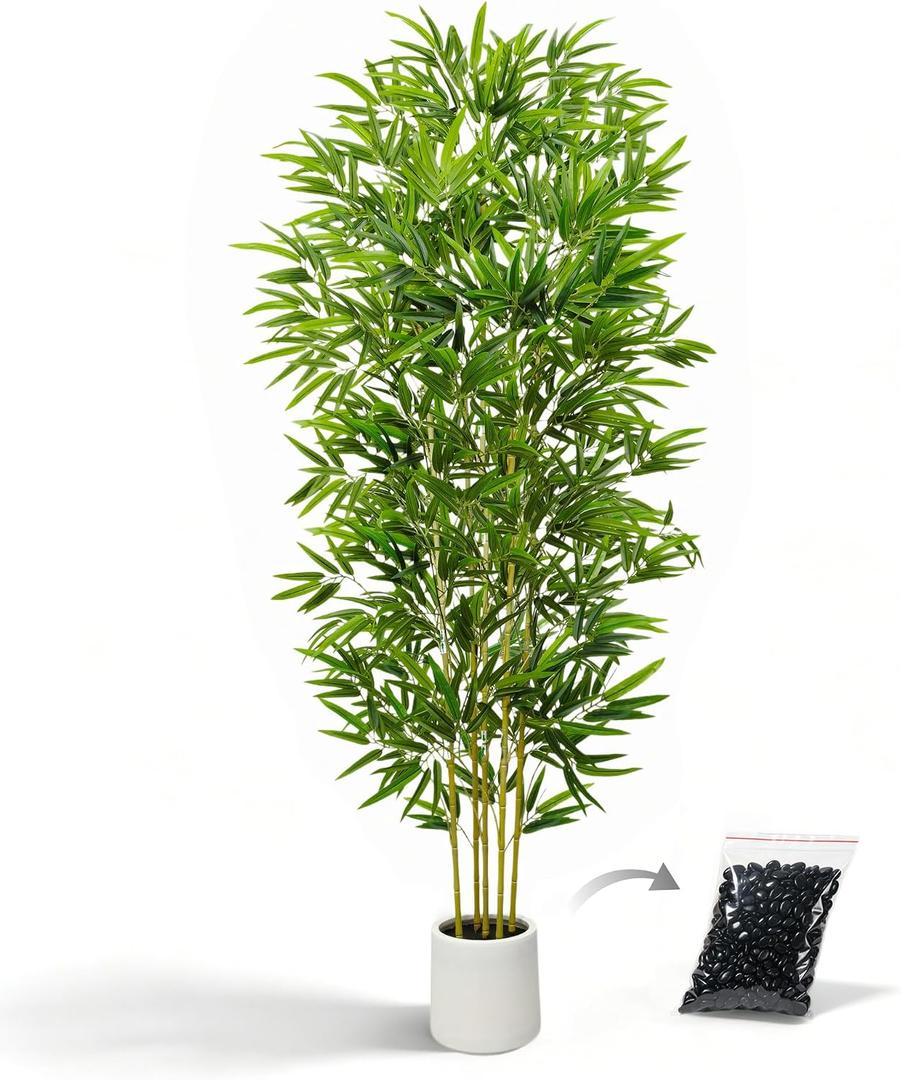 Fake Bamboo Tree,6FT Artificial Plants for Home Office Decor