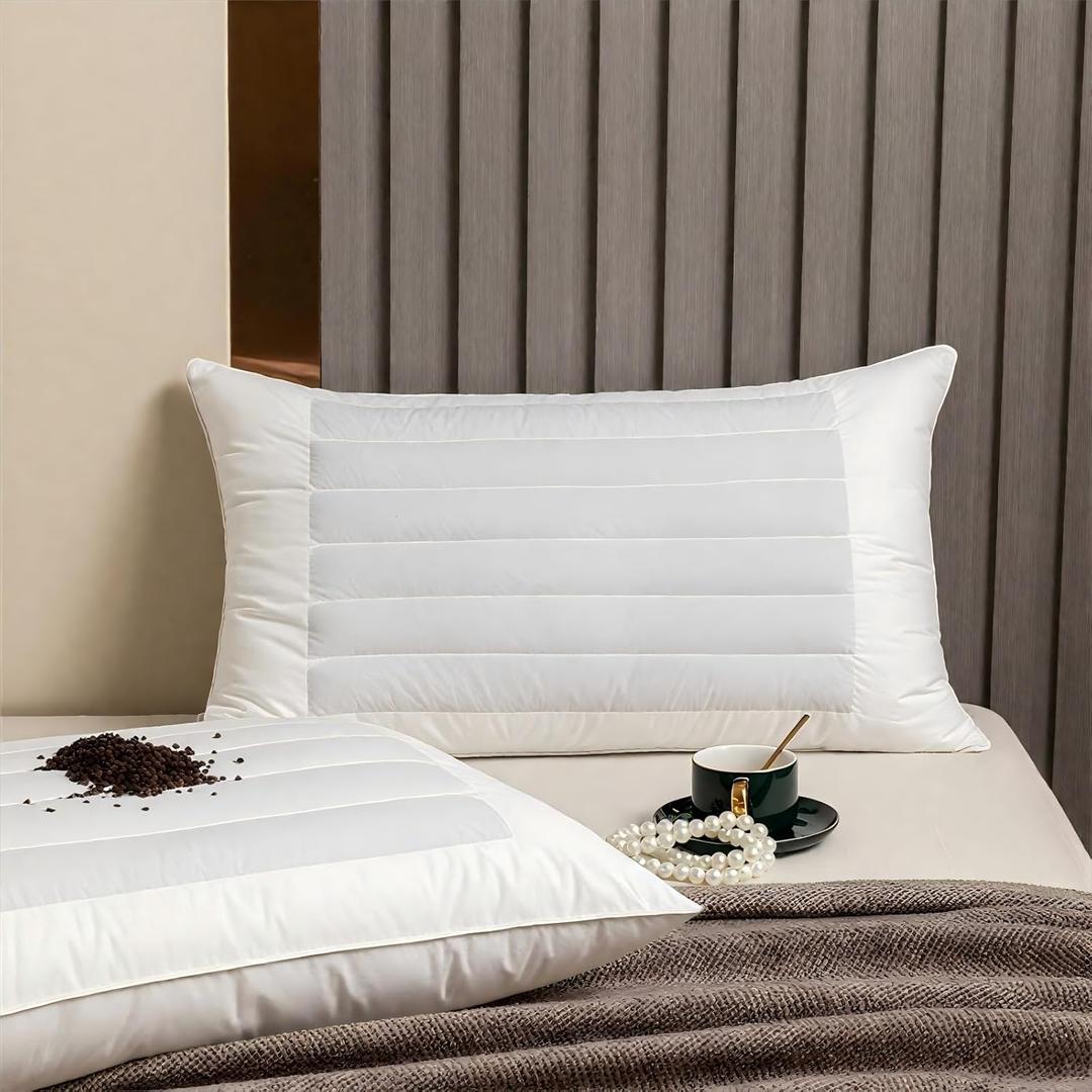 Queen Size Pillows Dual-Purpose Buckwheat Soft Pillows for Sleeping,Buckwheat shell on one side and polyester fiber cotton on the other side,Best pillows for sleeping Provides Effective Neck Support Queen Size Pillows Dual-Purpose Buckwheat Soft Pillows for Sleeping,Buckwheat shell on one side and polyester fiber cotton on the other side,Best pillows for sleeping Provides Effective Neck Support