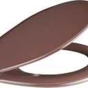 Standard Wood Toilet Seat, Chocolate - 17 Inch - Fits All Standard Size Fixtures - Easy to Install Fantasia by Achim Home Decor