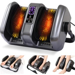 Foot Massager, Deep Shiatsu Massage, Kneading and Rolling Foot, Calf and Arms, Relieves Muscle Tension, Helps to Comfort and Relax, Suitable for Home or Office Use