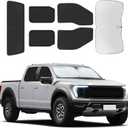 for Ford F150 4Door 2021-2025 Car Window Shades, 6pcs Privacy Sun Shade Set for Front Windshield Side and Rear Windows, Full Window Covers Keeps Vehicle Cool for Camping Napping
