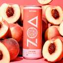 ZOA Zero Sugar Energy Drinks, White Peach - Sugar Free with Electrolytes, Healthy Vitamin C, Amino Acids, Essential B-Vitamins, and Caffeine from Green Tea - 12 Fl Oz (12-Pack)