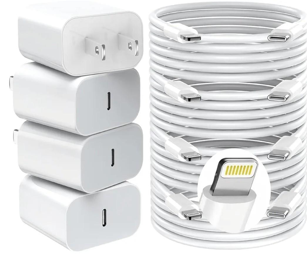 iPhone Charger Fast Charging,20W PD USB C Wall Charger 3 Pack with 6FT Fast Charging Cable - Fast Charger for iPhone 14/14 Pro Max/13/13 Pro/12/12 Pro/11/11 Pro/XS, iPad