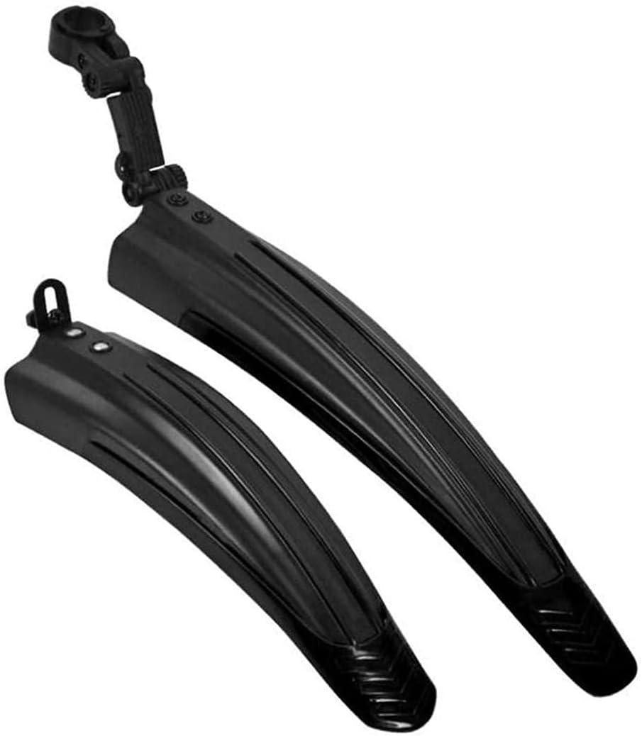 Adjustable Road Mountain Bike Bicycle Cycling Tire Front and Rear Mud Guards Mudguard Fenders Set (Black)