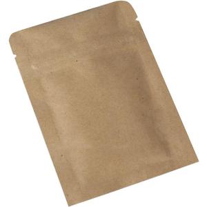 QQ Studio Resealable Kraft Mylar Heat Sealable Bags (100 Bags) (Brown Zipper, 3.5" x 5.5" (8.8cm x 14cm)