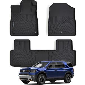 Floor Liners Floor mats for 2026 Passport TPE All Weather Protection 1st & 2nd Row Car Floor Mats Accessories-Black
