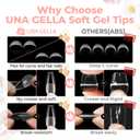 UNA GELLA Coffin Nails Tips 504pcs 12 Sizes, Soft Gel Nail Tips Acrylic Full Cover Pre-buffed Medium Coffin Press On Fake Nails For False Nails Extension Home DIY Salon Gifts for Women and Girls