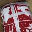 Ultra Soft Cozy Knitted Throw Blanket Christmas Deer Snowflake Fluffy Microfiber Bed Blanket Lightweight Both Sides Throw Blanket for Couch Sofa Bed 50"X60"