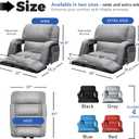 yeyeeyyee Wide Stadium Seats with Back Support, Exclusive Sofa Style Design Extra Thick Bleacher Chairs with Back and Cushion, 6 Reclining Positions - Ultimate Comfort for Sports Events (Grey, 22.5"), Wide - Width 22.5 Inches