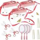 3 Sets Bug Catcher Kit for Kids Outdoor Exploration Kit Kid Summer Toys Nature Explorer Kit Bug Collection Kit with Insect Catcher Box, Butterfly Nets, Tweezers for Kids 3 4 5 6 7 8+ Years Old (Pink)