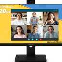 SKitphrati 23.8" 1080P IPS 120Hz Monitor for Business & Gaming - Built-in Adjustable 3MP Webcam, Mic Array, Dual Speakers, Frameless, Eye Care, HDMI/DP/VGA/USB