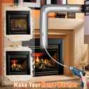 30Feet Chimney Sweep Kit,8 in Brush Head,Dryer Vent Cleaner Kit, Chimney Sweep&Chimney Cleaning Kit, Rotary Chimney Cleaning System for Flue/Fireplace/Sewage Pipe/Hood with 23 Nylon Flexible Rods
