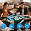 Mahjong Tile Set, 146pcs Professional Chinese Mahjong Set with Instruction Manual, Premium Mah Jongg Sets with Storage Box, 1.4" Mah Jong Tiles Easy to Grab, Game for Gathering, Party, Camping