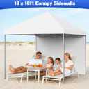 10x10 Canopy Sidewalls, 1Pcs Canopy Sidewalls, UV Protection, Waterproof, Zipper Sidewall for 10x10 Pop Up Canopy Tent, Outdoor Events, Vendor Booths, Canopy Accessories (White, 1Pc)